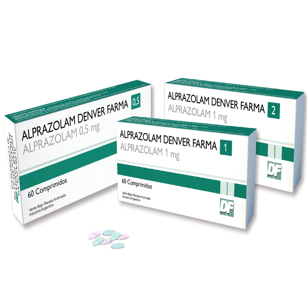 Препарат Alprazolam Denver Farma в дозировках 0.5 мг, 1 мг и 2 мг, доступный в Казахстана