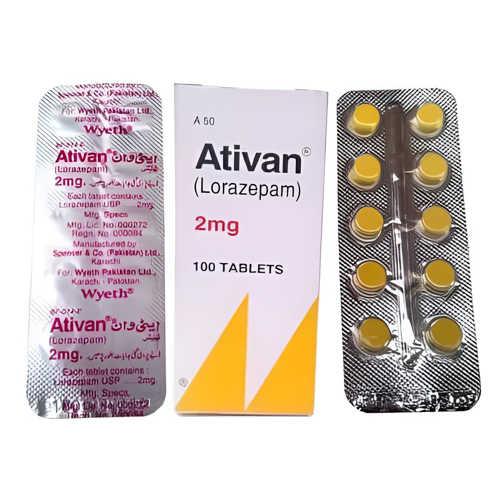 Препарат Ativan (Лоразепам) 2 мг в таблетках — блистер и упаковка, наличие в аптеках РК