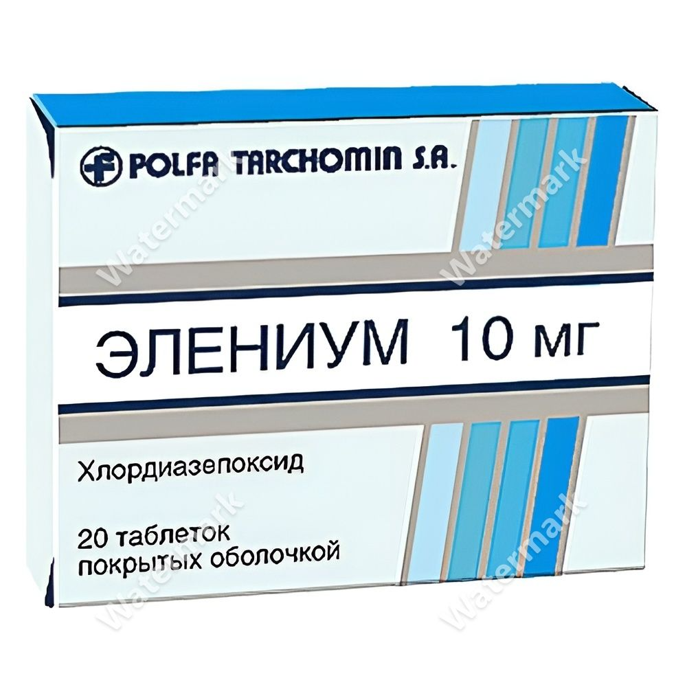 Таблетки Элениум 10 мг (Хлордиазепоксид) от Polfa Tarchomin — мониторинг цен в аптеках и аналоги