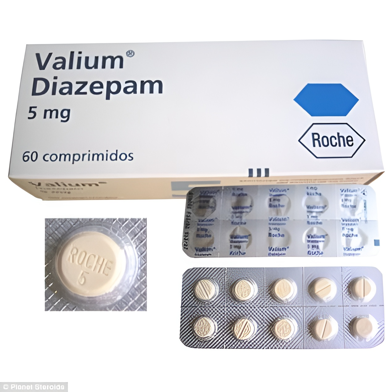 Таблетки и упаковка Valium (Валиум) 5 мг от Roche — актуальное наличие в Казахстана