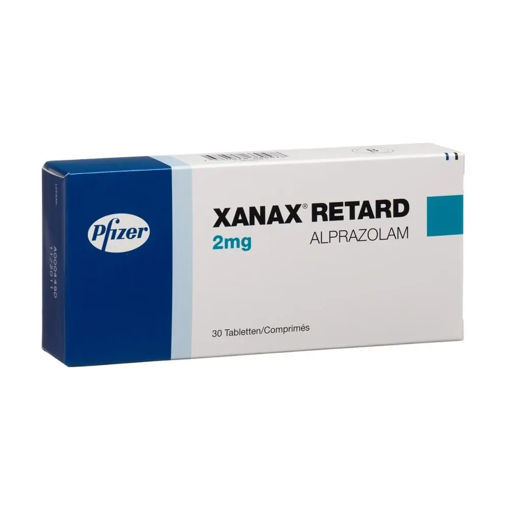 Упаковка препарата Xanax Retard (Алпразолам) 2 мг — мониторинг наличия в аптеках РК